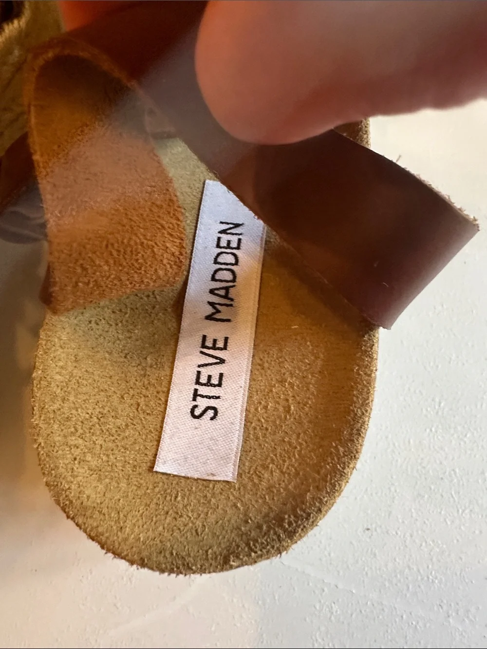 Steve Madden Brown Leather Espadrille Platform Sandals